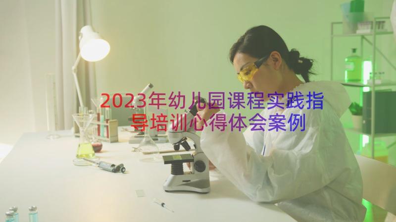 2023年幼儿园课程实践指导培训心得体会（案例13篇）