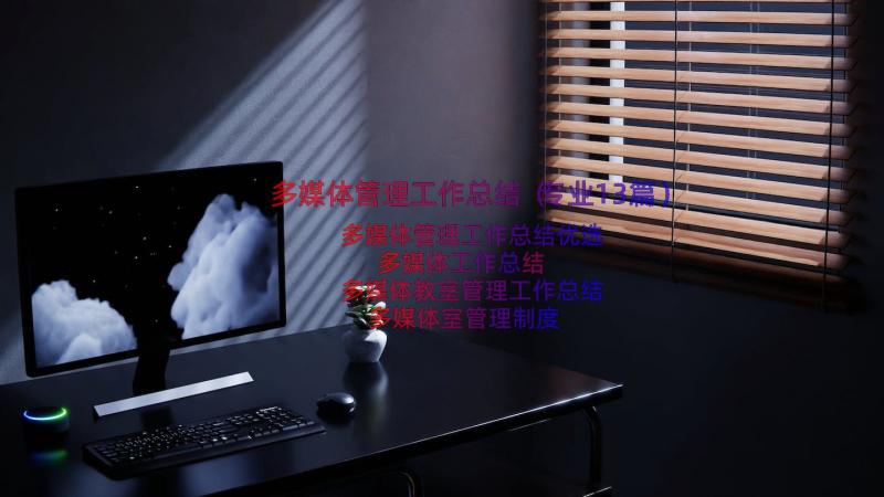 多媒体管理工作总结（专业13篇）