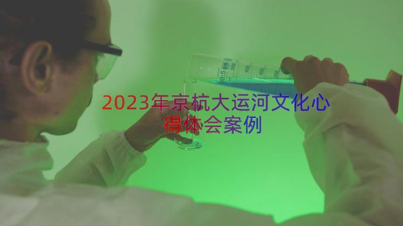 2023年京杭大运河文化心得体会（案例17篇）