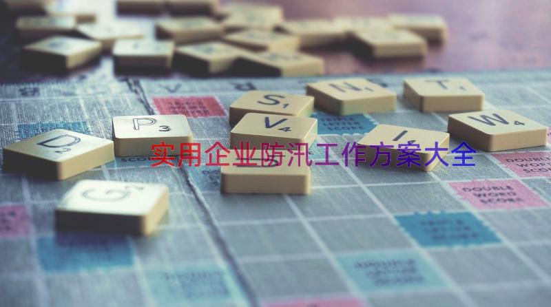 实用企业防汛工作方案大全（17篇）