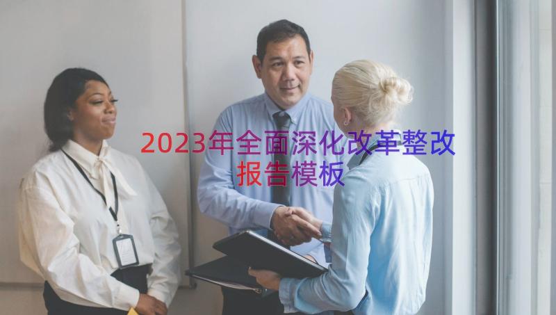 2023年全面深化改革整改报告（模板13篇）