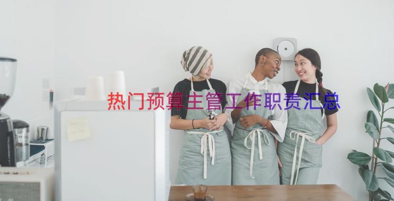 热门预算主管工作职责（汇总15篇）