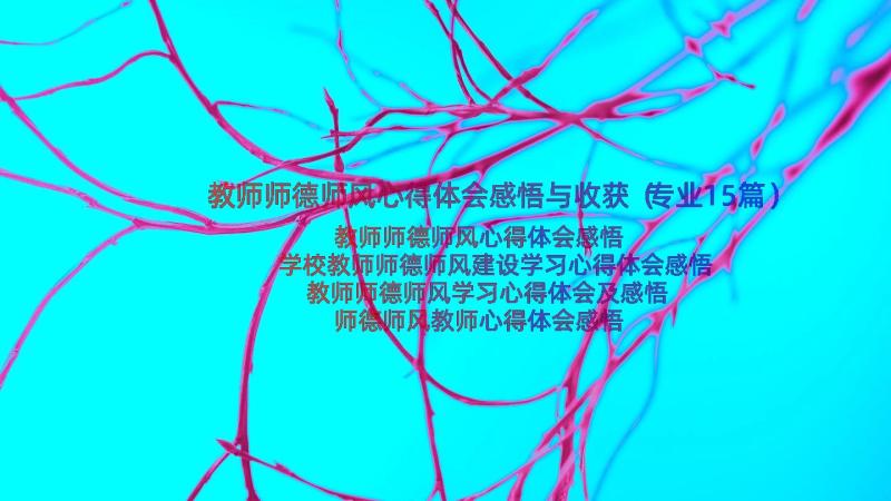 教师师德师风心得体会感悟与收获（专业15篇）