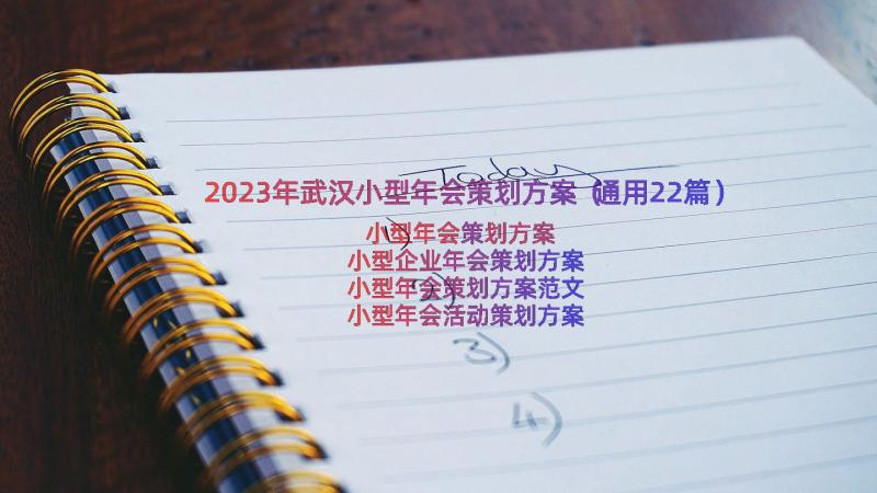 2023年武汉小型年会策划方案（通用22篇）