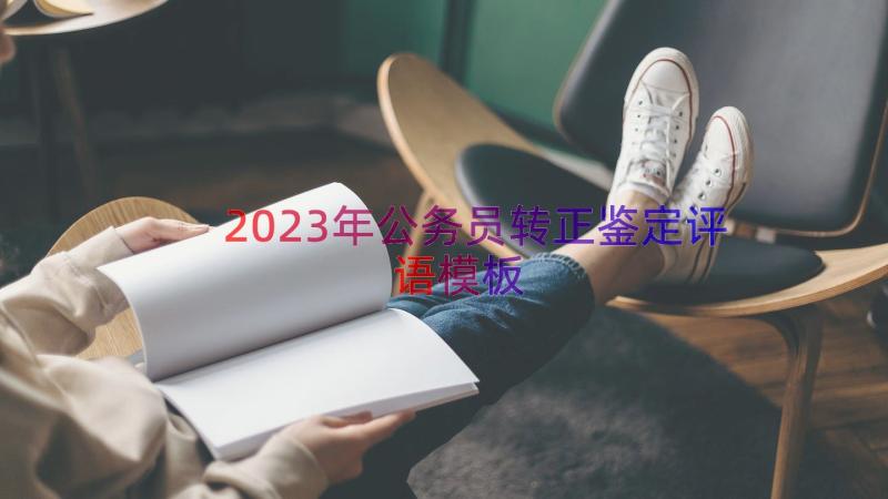 2023年公务员转正鉴定评语（模板19篇）