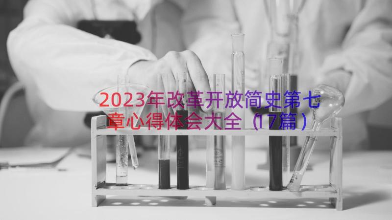 2023年改革开放简史第七章心得体会大全（17篇）