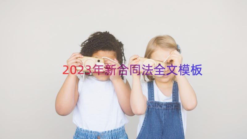 2023年新合同法全文（模板14篇）