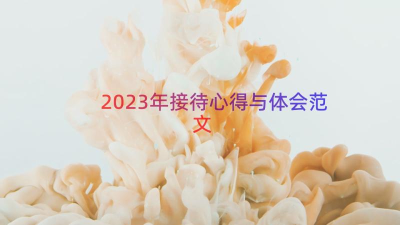 2023年接待心得与体会范文（15篇）