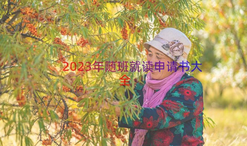 2023年随班就读申请书大全（18篇）