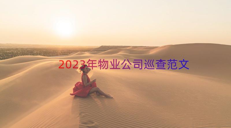 2023年物业公司巡查范文（20篇）