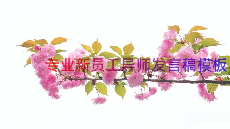 专业新员工导师发言稿（模板15篇）