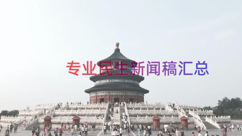 专业民生新闻稿（汇总18篇）