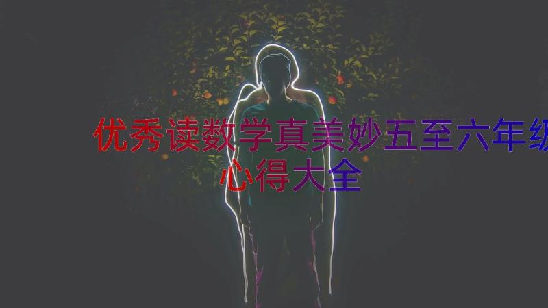 优秀读数学真美妙五至六年级心得大全（14篇）