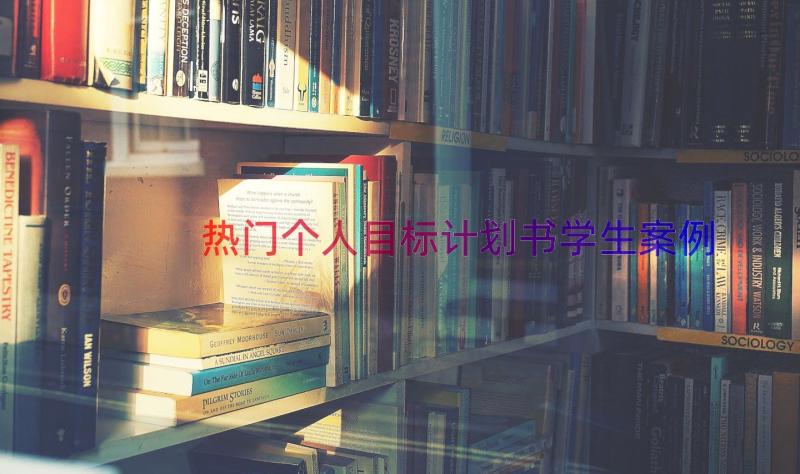 热门个人目标计划书学生（案例17篇）