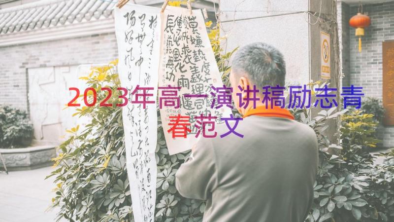 2023年高一演讲稿励志青春范文（14篇）