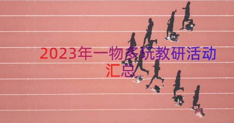 2023年一物多玩教研活动（汇总14篇）