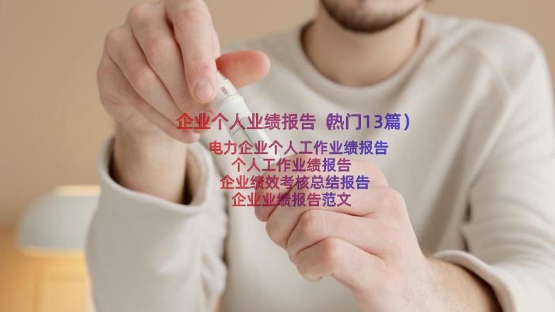 企业个人业绩报告（热门13篇）