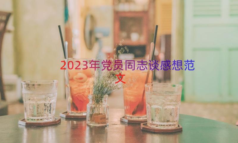 2023年党员同志谈感想范文（17篇）