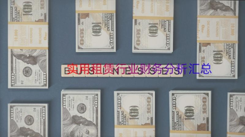 实用租赁行业财务分析（汇总17篇）