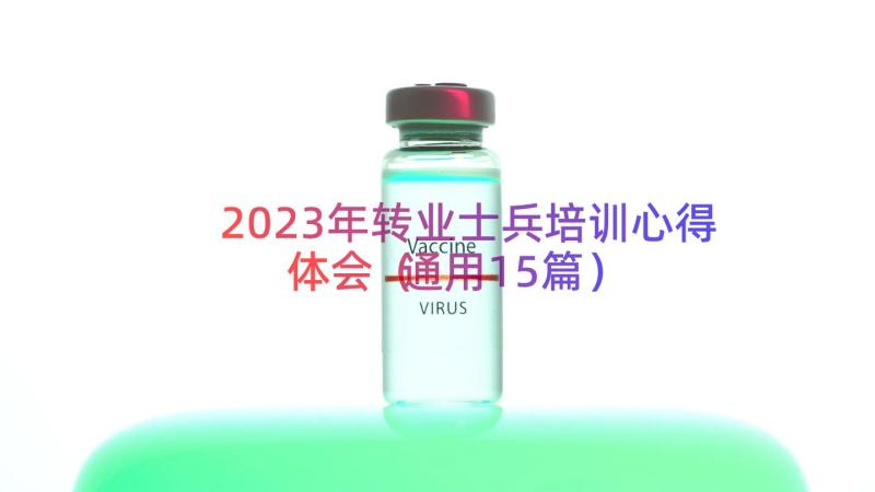 2023年转业士兵培训心得体会（通用15篇）