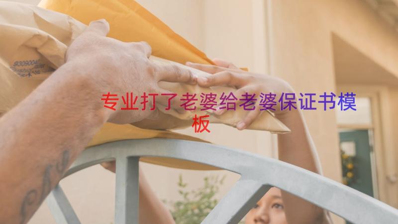 专业打了老婆给老婆保证书（模板14篇）