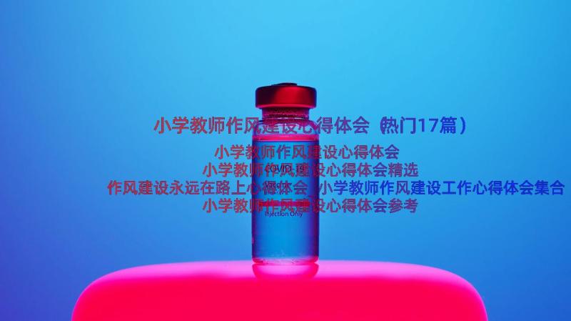 小学教师作风建设心得体会（热门17篇）