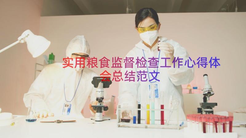 实用粮食监督检查工作心得体会总结范文（15篇）