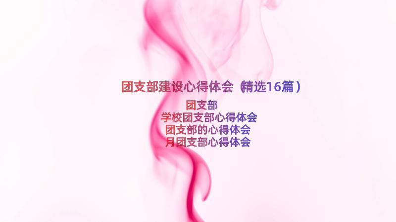 团支部建设心得体会（精选16篇）