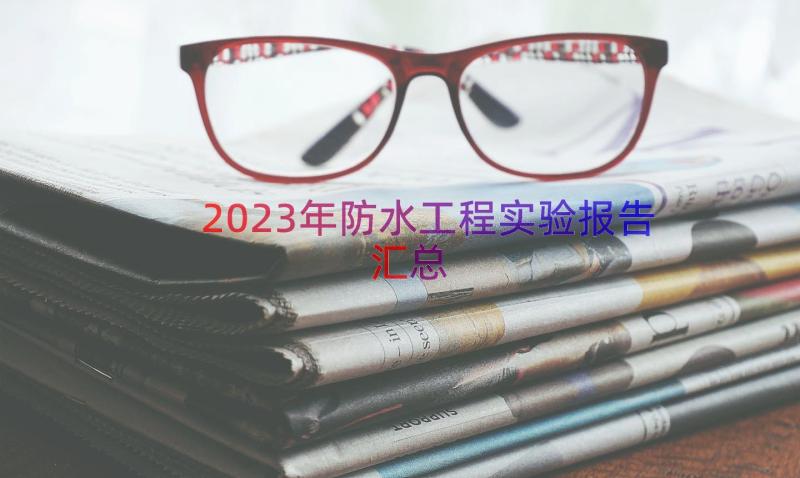 2023年防水工程实验报告（汇总16篇）