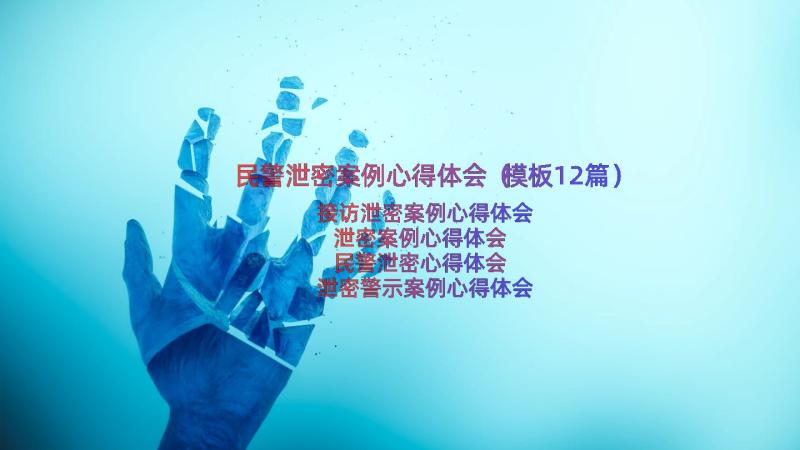 民警泄密案例心得体会（模板12篇）