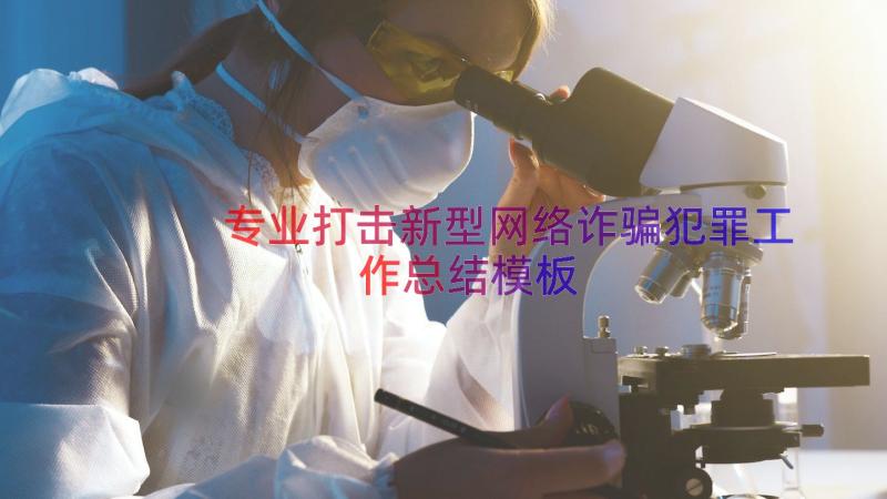 专业打击新型网络诈骗犯罪工作总结（模板18篇）