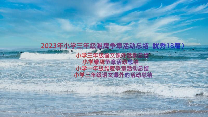 2023年小学三年级雏鹰争章活动总结（优秀18篇）