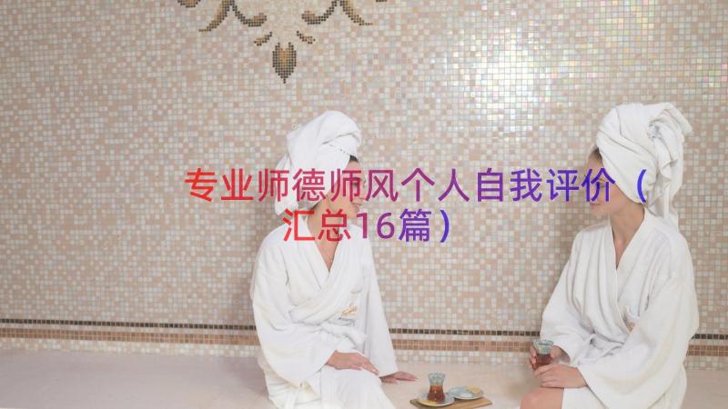 专业师德师风个人自我评价（汇总16篇）