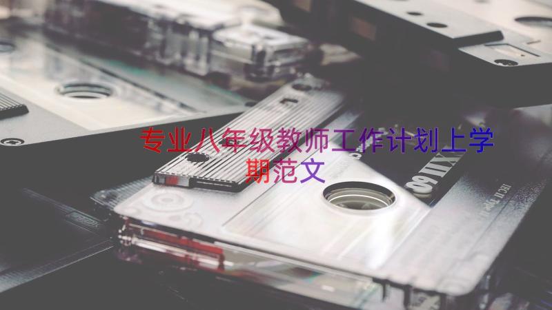 专业八年级教师工作计划上学期范文（21篇）