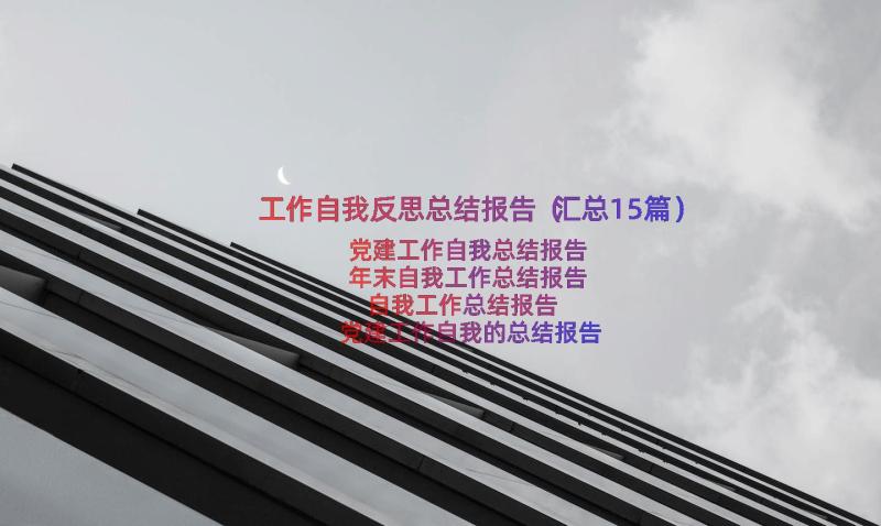 工作自我反思总结报告（汇总15篇）