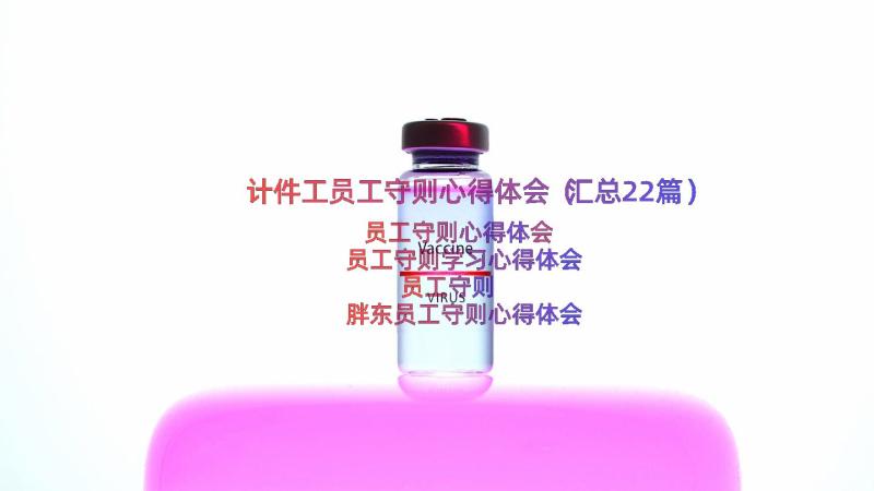 计件工员工守则心得体会（汇总22篇）