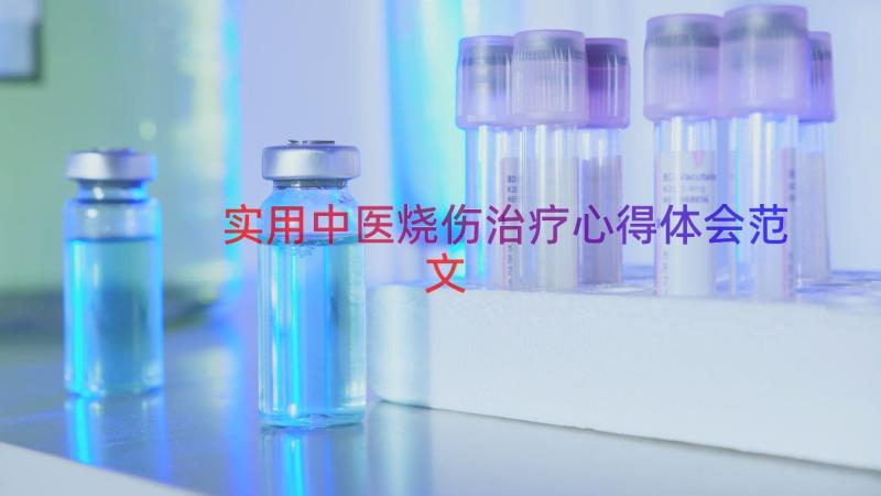 实用中医烧伤治疗心得体会范文（12篇）