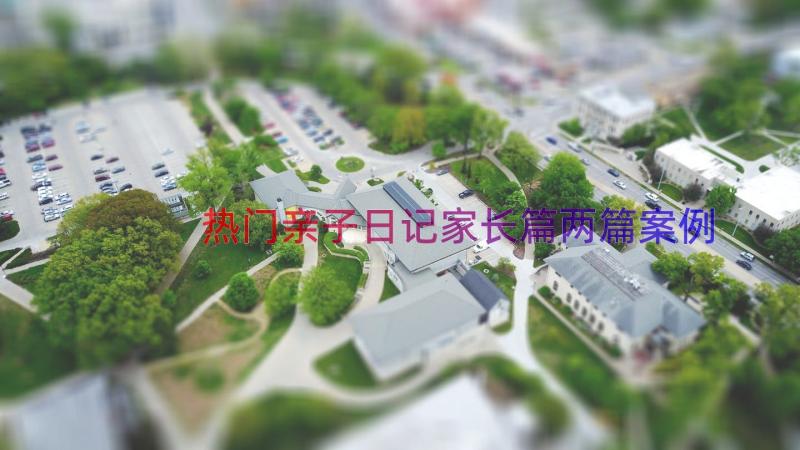 热门亲子日记家长篇两篇（案例13篇）