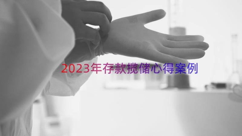 2023年存款揽储心得（案例17篇）