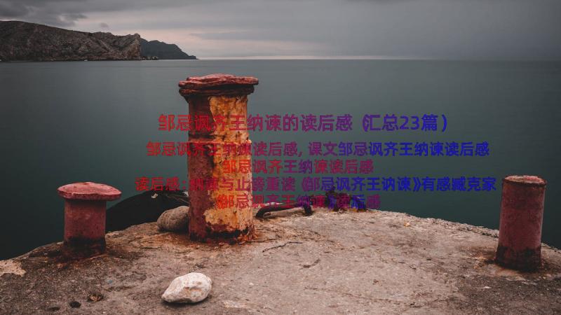 邹忌讽齐王纳谏的读后感（汇总23篇）