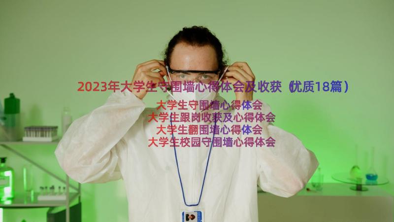 2023年大学生守围墙心得体会及收获（优质18篇）