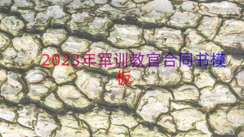 2023年军训教官合同书（模板16篇）