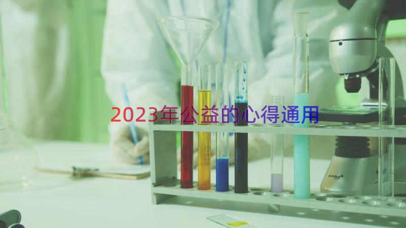 2023年公益的心得（通用14篇）