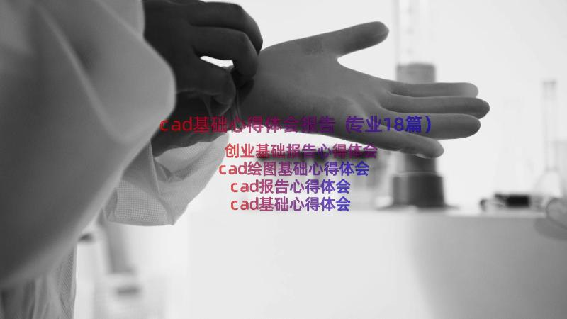 cad基础心得体会报告（专业18篇）