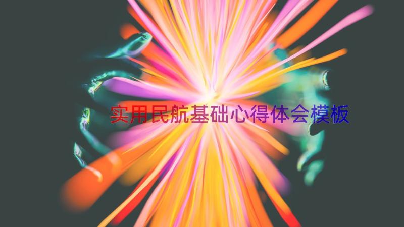 实用民航基础心得体会（模板12篇）