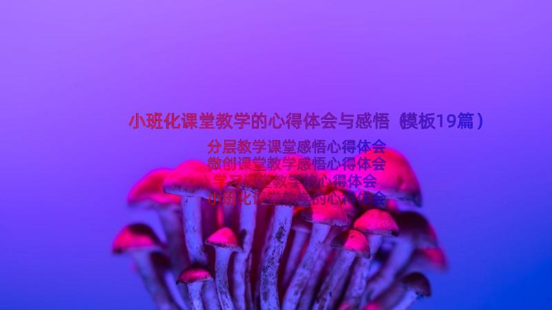 小班化课堂教学的心得体会与感悟（模板19篇）