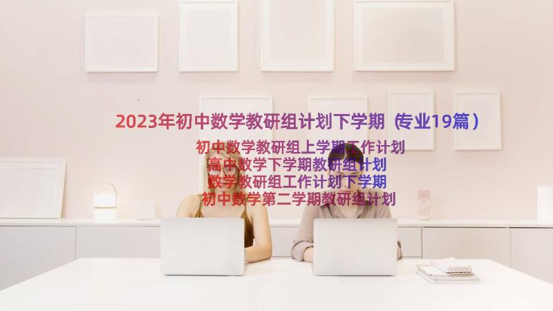 2023年初中数学教研组计划下学期（专业19篇）