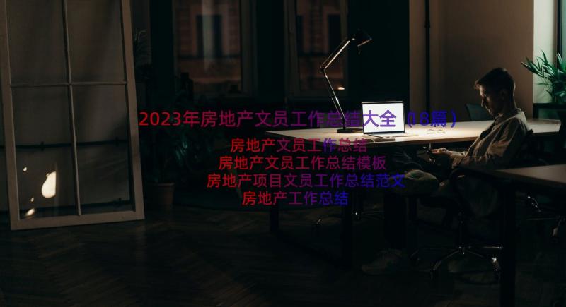 2023年房地产文员工作总结大全（18篇）