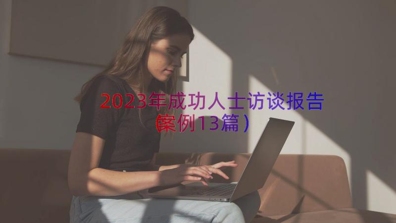 2023年成功人士访谈报告（案例13篇）