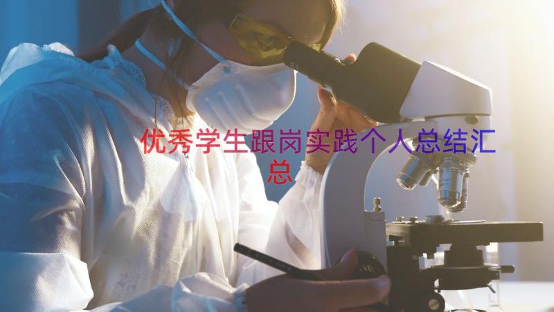 优秀学生跟岗实践个人总结（汇总15篇）